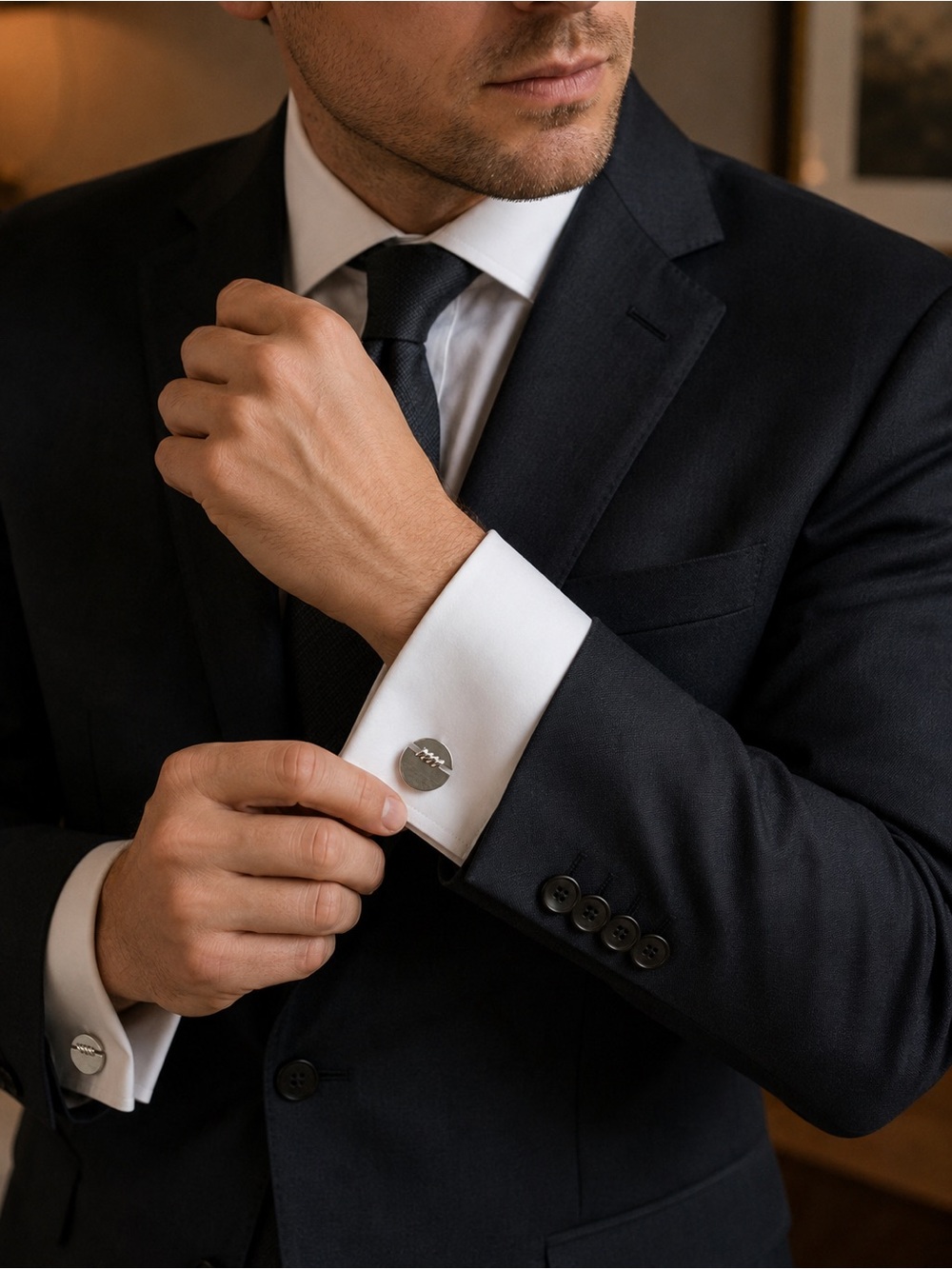 Vintage Swank Cufflinks Silver-Tone